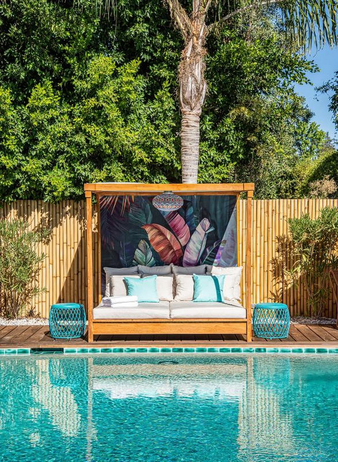 Poolside cabana daybed at Nimbali