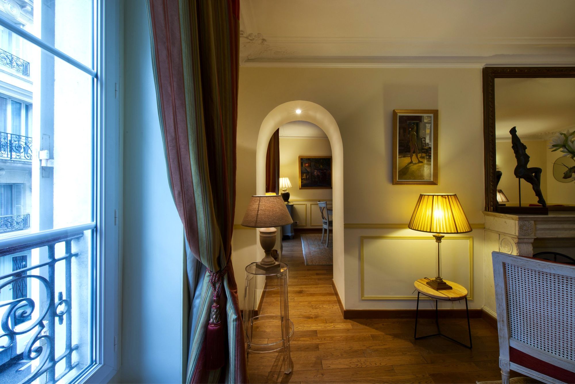 The salon at Rue de Saint-Simon, Paris, looking through to the dining room