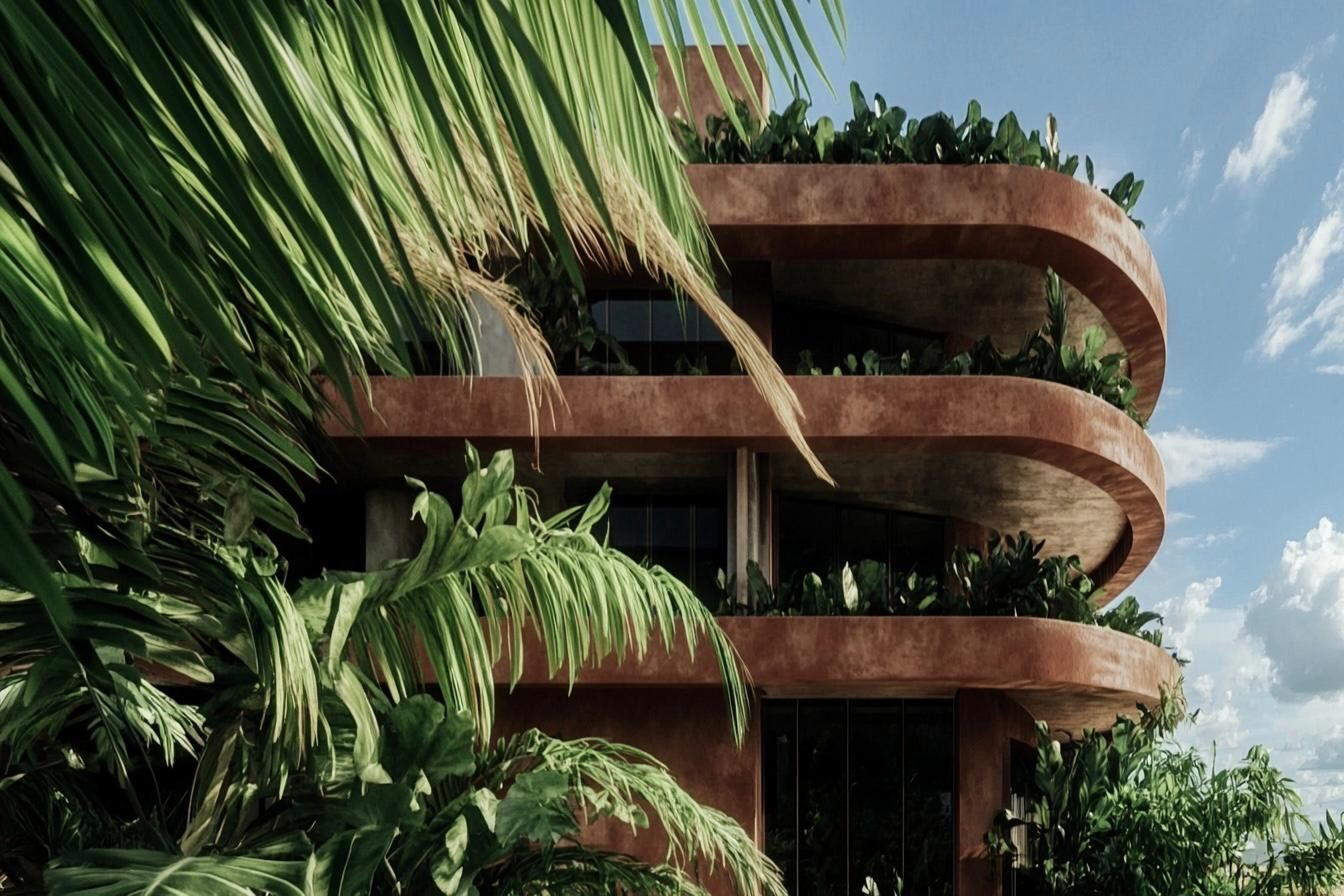 Terraced balconies at OSHANA